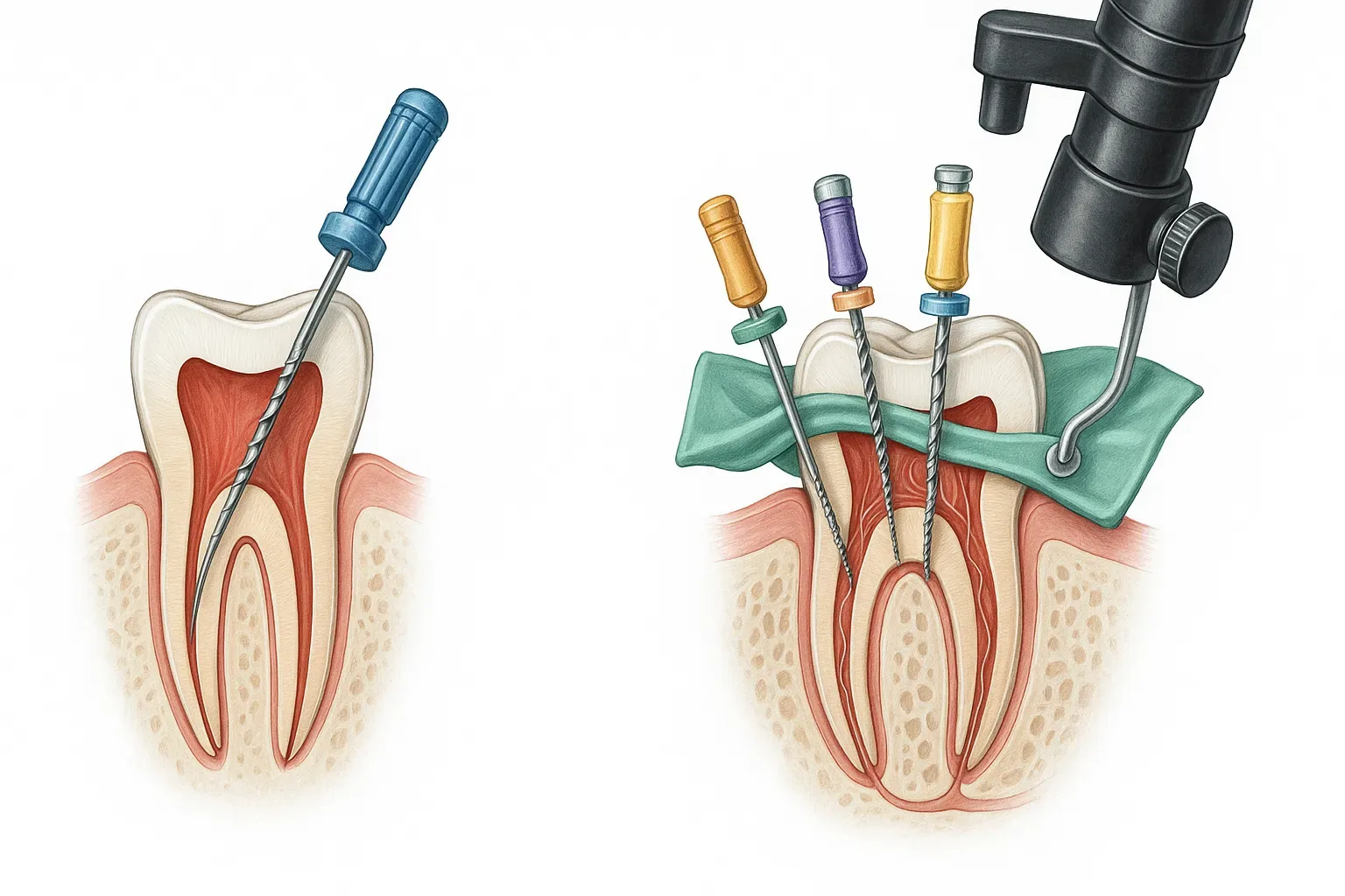 عصب کشی دندان بهتر است یا کشیدن؟ مقایسه جامع و تخصصی